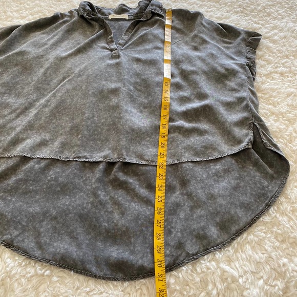 NWOT Mustard Seed Mineral Wash Collared Short Sleeve Top Dolman Size Small - Picture 9 of 9